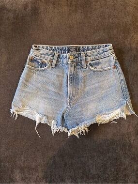 Abercrombie & Fitch Light Blue Distressed Denim Cutoff Shorts
